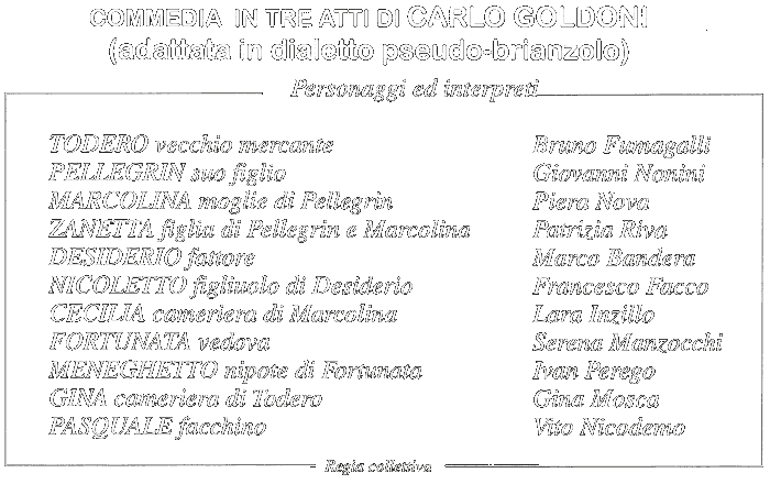 Sior Todero Brontolon - Gli interpreti