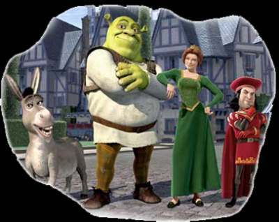 Ciuchino, Shrek, la principessa Fiona e Lord Farquaad