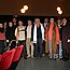 La compagnia con alcuni volontari dell'auditorium