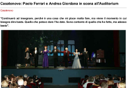 Paolo Ferrari e Andrea Giordana in scena all'Auditorium