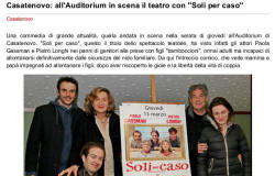 Casatenovo: all'Auditorium in scena il teatro con ''Soli per caso'' 