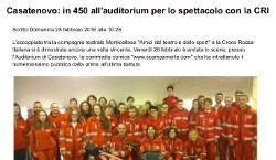Casatenovo: in 450 all'auditorium per lo spettacolo con la CRI