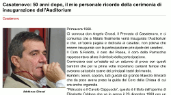 Casatenovo: 50 anni dopo, il mio personale ricordo della cerimonia di inaugurazione dell'Auditorium