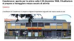 Casatenovo: aperto per la prima volta il 26 dicembre 1968, l'Auditorium si prepara a festeggiare mezzo secolo di attività