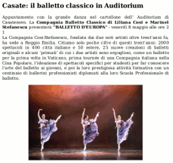 Casate - Il balletto classico all'auditorium