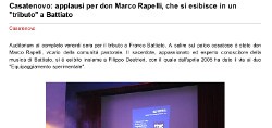 Casatenovo: applausi per don Marco che si esibisce in un ''tributo'' a Franco Battiato