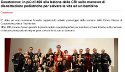 Casatenovo: in più di 400 alla lezione della CRI sulle manovre di disostruzione pediatriche per salvare la vita ad un bambino