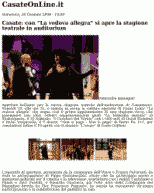 Casate: con “La vedova allegra” si apre la stagione teatrale in auditorium