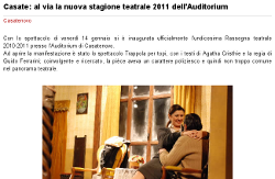 Casate - Al via la nuova stagione teatrale dell'auditorium