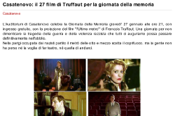 Casatenovo: il 27 film di Truffaut per la Giorno della memoria