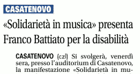 Solidarietà in musica - Un tributo a Franco Battiato