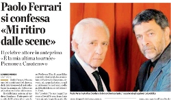 Paolo Ferrari si confessa: Mi ritiro dalle scene