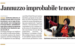 Jannuzzo improbabile tenore stasera a Casatenovo