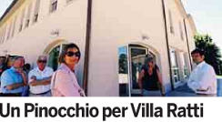 Un pinocchio per villa Ratti