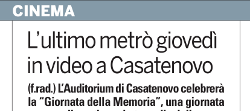 L'ultimo metrò - Giorno della memoria