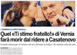 Quel "Ti stimo fratello" di Vernia farà morir dal ridere Casatenovo