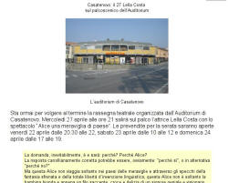Casatenovo: il 27 Lella Costa sul palcoscenico dell’Auditorium L`auditorium 