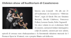 Oblivion Show all'auditorium di Casatenovo
