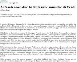 A Casatenovo due balletti sulle musiche di Verdi