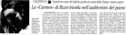 La "Carmen" di Bizet trionfa nell'auditorium del paese (27 marzo 2007)