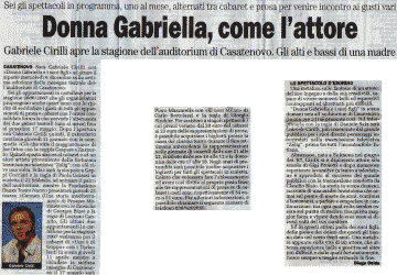 Donna Gabriella, come l'attore