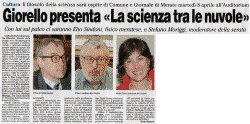 Giorello presenta "la scienza tra le nuvole" - 25 marzo 2008