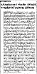 All'auditorium il Gloria di Vivaldi eseguito dall'orchestra di Monza