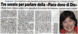 Tre serate per parlare della "Pace dono di Dio" - 29 gennaio 2008